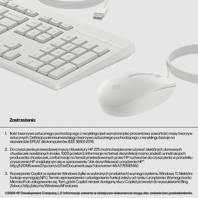 HP 225 Wired Mouse and Keyboard Combo