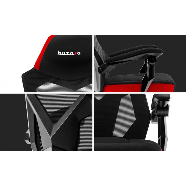 Huzaro Combat 3.0 Gaming armchair Mesh seat Black, Red