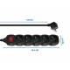 Esperanza ELK214K power extension 1.5 m 5 AC outlet(s) Indoor Black Esperanza ELK214K power extension 1.5 m 5 AC outlet(s) Indoor Black