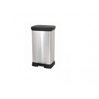 CURVER PEDAL WASTE BIN 50L /IML METALLIZED