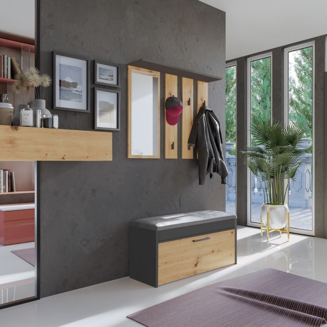 Topeshop PARMA WIESZAK ANT/AR clothing hanger Anthracite, Oak Topeshop PARMA WIESZAK ANT/AR clothing hanger Anthracite, Oak