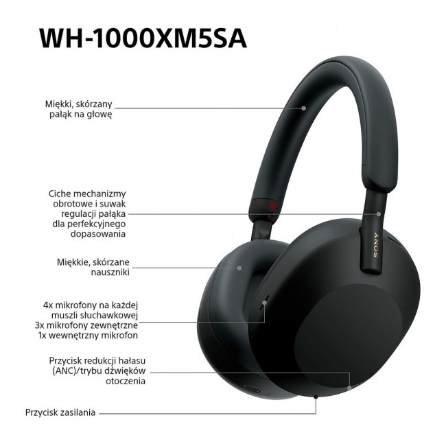 SONY WH-1000XM5SA BLACK WIRELESS HEADPHONES SONY WH-1000XM5SA BLACK WIRELESS HEADPHONES