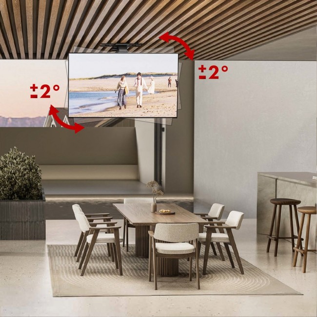 Maclean electric TV mount, ceiling mount, Tuya support, max. VESA 800x400, reg. in pos. +90 ~-90 , for TV 43-86