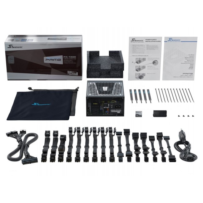 Seasonic Prime TX-1300, 80 PLUS Titanium Power Supply, modular, ATX 3.0, PCIe 5.0 - 1300 Watt