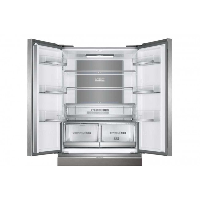 Haier FD 83 Serie 7 HB18FGSAAA Fridge-freezer, double-opening 539 l E Silver, Titanium