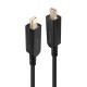 Lindy 50m Fibre Optic Hybrid Mini DisplayPort 1.4 Cable with Detachable DP Connectors