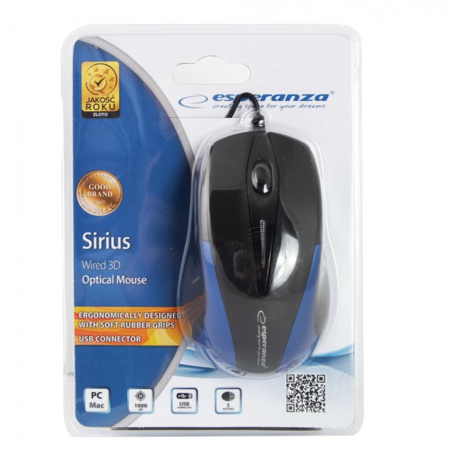 Esperanza EM102B mouse USB Type-A Optical 800 DPI