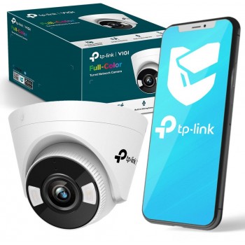TP-LINK VIGI 4MP Full-Color Wi-Fi Turret Network Camera VIGI C440-W Dome 4 MP 4 mm H.265+/H.265/H.264+/H.264 MicroSD