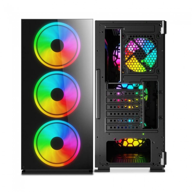 SAVIO PC Case Prime X1 ARGB Glass Black