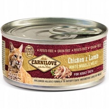 CARNILOVE Cat Chicken & Lamb White Muscle Meat wet food for cats 100 g