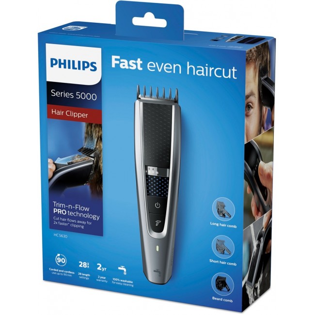 Philips 5000 series HC5630/15 hair trimmers/clipper Black, Silver Philips 5000 series HC5630/15 hair trimmers/clipper Black, Silver
