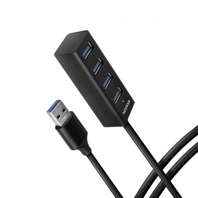 Axagon HUE-M1AL interface hub USB 3.2 Gen 1 (3.1 Gen 1) Type-A 5000 Mbit/s Black Axagon HUE-M1AL interface hub USB 3.2 Gen 1 (3.1 Gen 1) Type-A 5000 Mbit/s Black