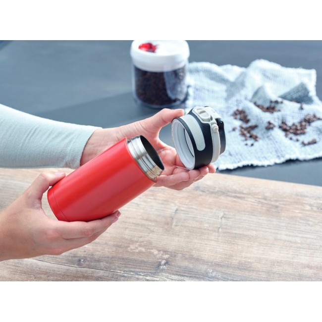 Leifheit 03245 travel mug 350 ml Black, Red Stainless steel