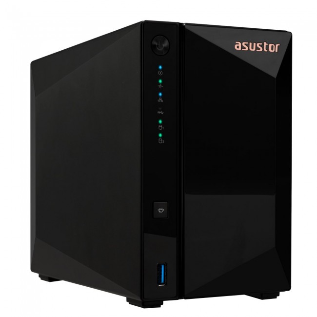 Asustor DRIVESTOR 2 Pro Gen2 AS3302T v2 NAS Realtek RTD1619B 2 GB DDR4 ADM Black