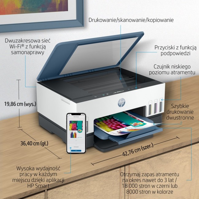HP Smart Tank 675 All-in-One Thermal inkjet A4 4800 x 1200 DPI 12 ppm Wi-Fi HP Smart Tank 675 All-in-One Thermal inkjet A4 4800 x 1200 DPI 12 ppm Wi-Fi