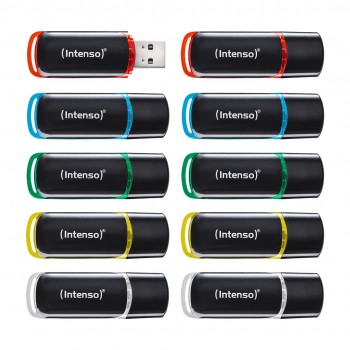Intenso 3511551 USB flash drive 4 GB USB Type-A 2.0 Black, Red, Green, Transparent, Yellow, Blue