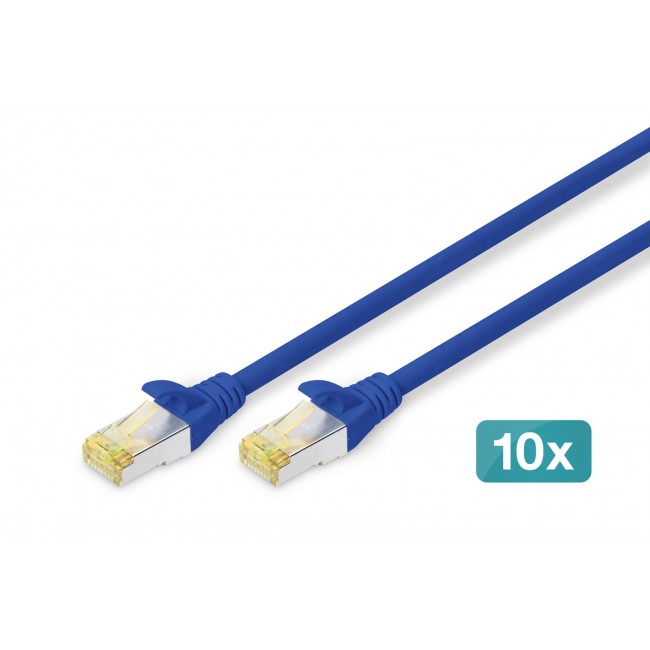 Digitus CAT 6A S/FTP patch cable, 10 pieces