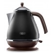 De Longhi KBOV 2001.BK electric kettle 1.7 L 2000 W Black, Brown