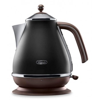 De Longhi KBOV 2001.BK electric kettle 1.7 L 2000 W Black, Brown
