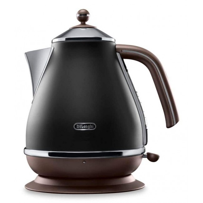 De Longhi KBOV 2001.BK electric kettle 1.7 L 2000 W Black, Brown