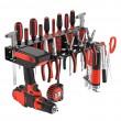 Maclean Wall-Mounted Organizer / Tool Shelf, black, dimensions 40x14.5x4.6 cm, max. 30 kg, MC-141
