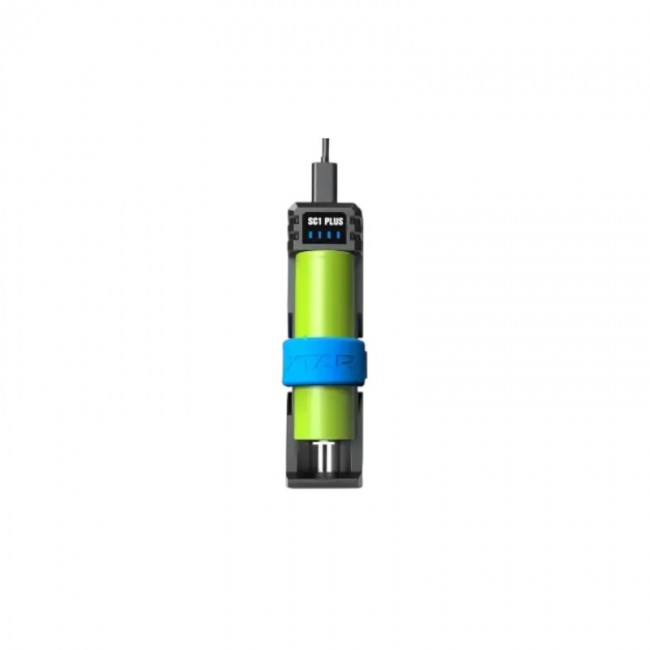 Fast charger to batteries 3.7V/1.2V XTAR SC1+ USB-C power bank