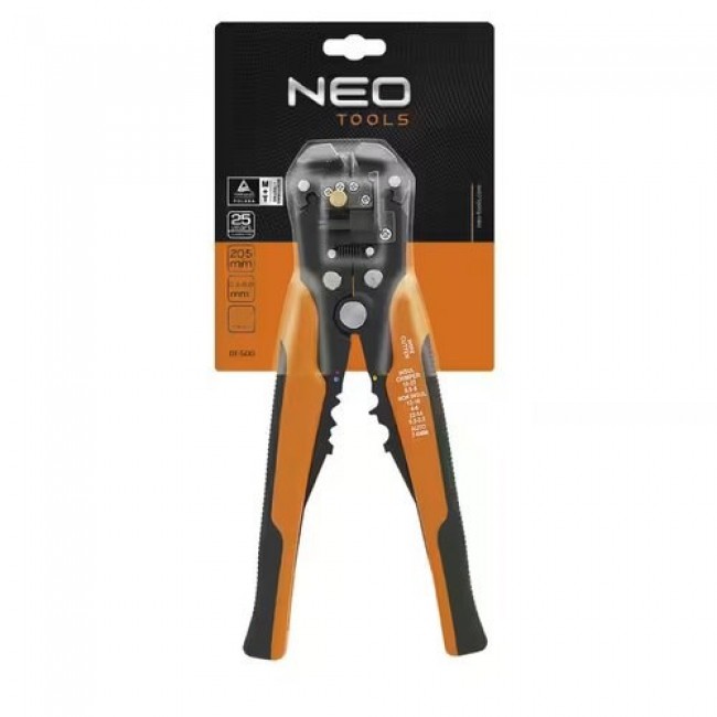 NEO TOOLS Automatic Wire Stripper, 205 mm, Front Stripping