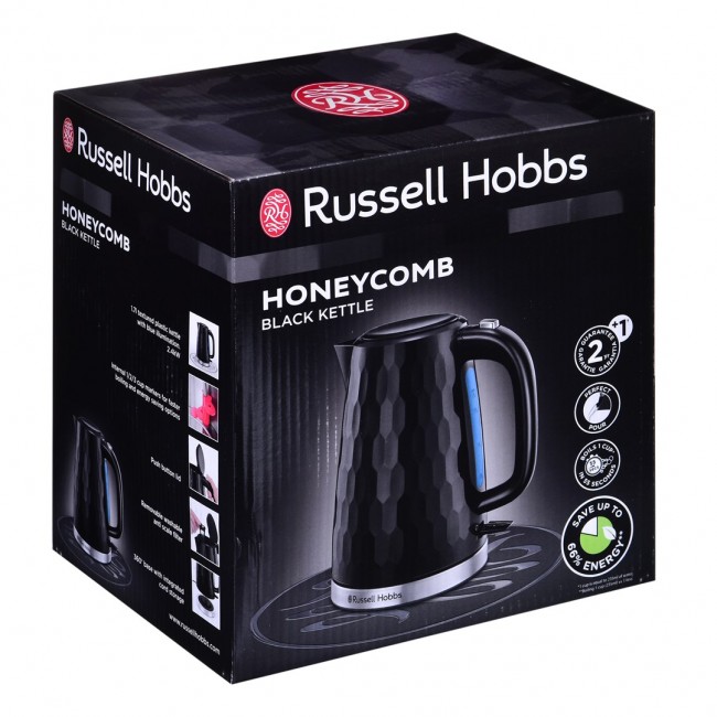 Russell Hobbs Honeycomb Black Kettle electric kettle 1.7 L 2400 W