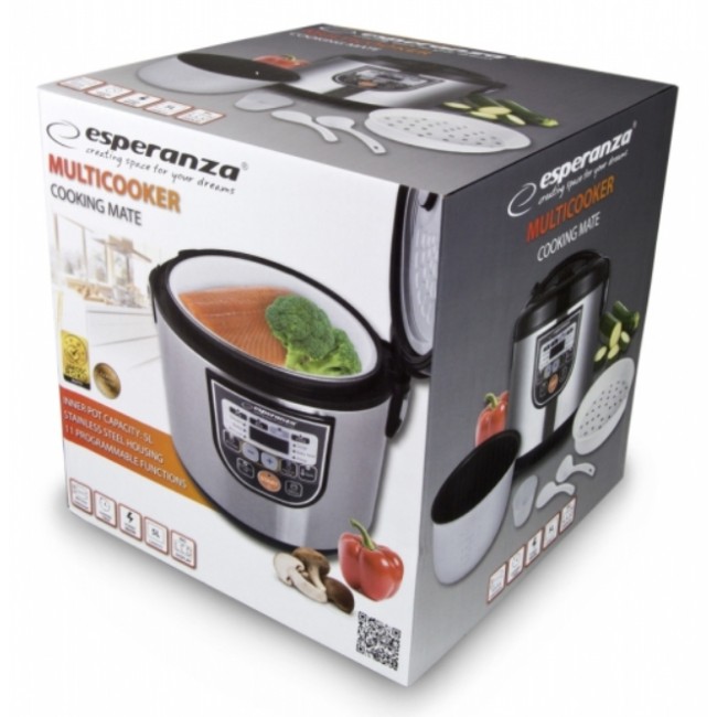 Esperanza EKG011 multi cooker 5 L 860 W Black, Stainless steel Esperanza EKG011 multi cooker 5 L 860 W Black, Stainless steel