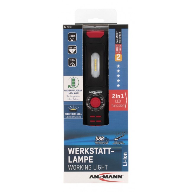 Ansmann IL300R Black Hand flashlight LED