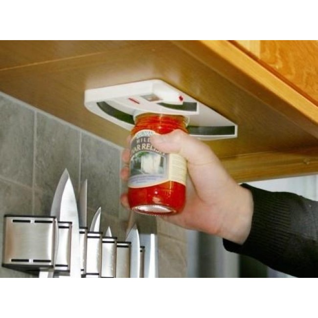 Jar and bottle opener under-cabinet mounted Jar and bottle opener under-cabinet mounted