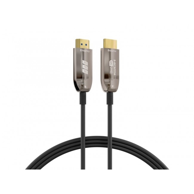EFB Elektronik HDMI-21-00008 HDMI cable 30 m HDMI Type A (Standard) Black, Stainless steel