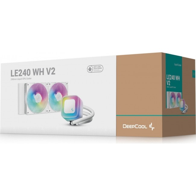 DeepCool LE240 WH V2 Processor All-in-one liquid cooler 12 cm White 1 pc(s) DeepCool LE240 WH V2 Processor All-in-one liquid cooler 12 cm White 1 pc(s)