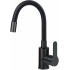 Washbasin mixer with curved spout
