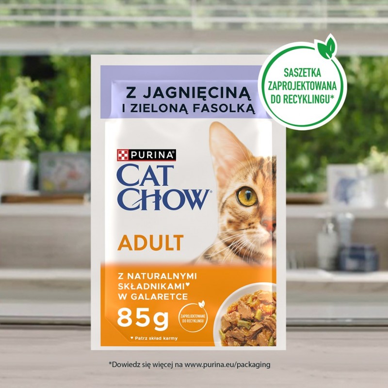 PURINA Cat Chow Lamb, Green Beans - wet cat food - 10x85 g
