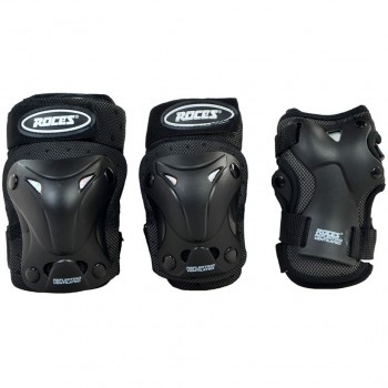 Roces Ventilated JR Skate Pads Black 3pack 301352 01 S