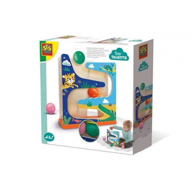 SES Creative Tiny Talents Wooden ball track crocodile SES Creative Tiny Talents Wooden ball track crocodile