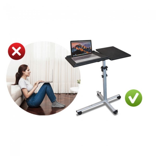 Techly Universal Adjustable Trolley for Notebook Projector, Black Techly Universal Adjustable Trolley for Notebook Projector, Black