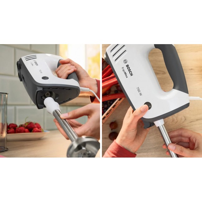 Bosch MFQ37470 Hand mixer 750 W Black, White Bosch MFQ37470 Hand mixer 750 W Black, White