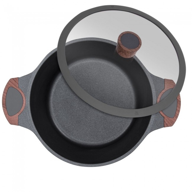 Resto Kitchenware Capella 4.6 L Round Black, Wood