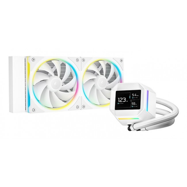 DeepCool LM240 WH Processor Liquid cooling kit 12 cm White 1 pc(s) DeepCool LM240 WH Processor Liquid cooling kit 12 cm White 1 pc(s)