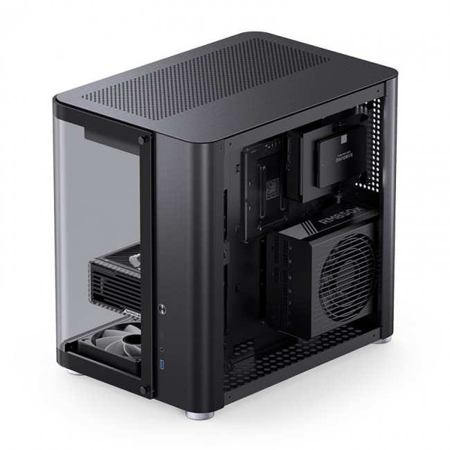 Jonsbo TK-2 2.0 Midi-Tower, Tempered Glass - black