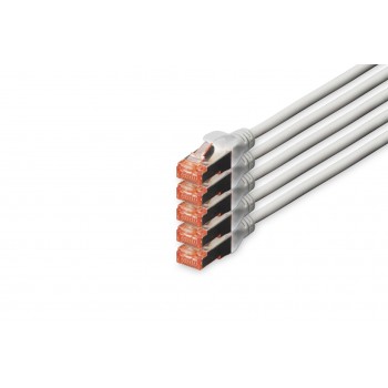 Digitus CAT 6 S/FTP patch cable, 5 pieces