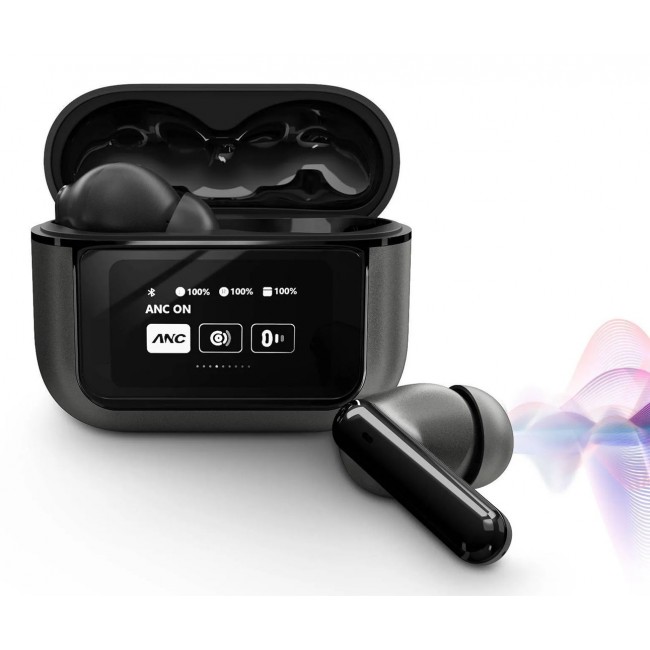 Energy Sistem Display ANC Headset True Wireless Stereo (TWS) In-ear Calls/Music USB Type-C Bluetooth Black