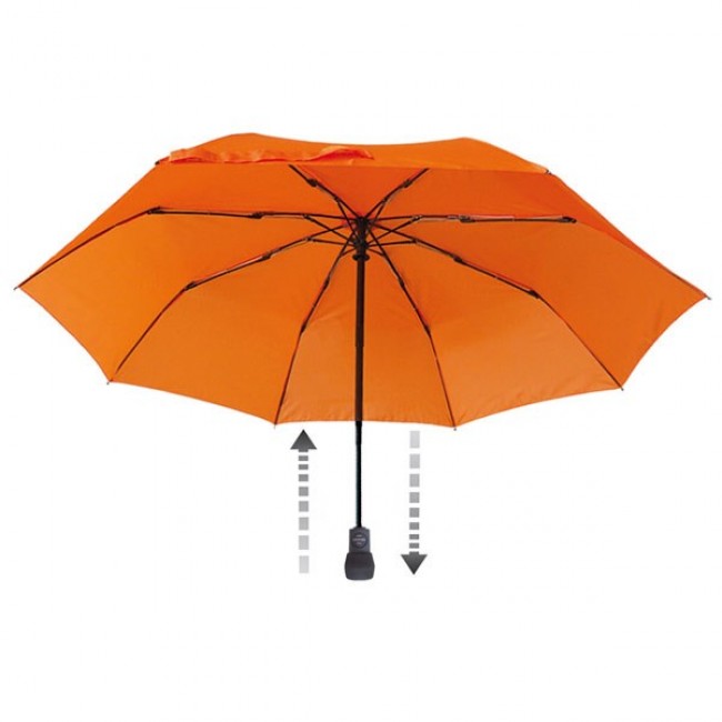 EuroSCHIRM light trek automatic Orange Fiberglass Polyester Compact Rain umbrella