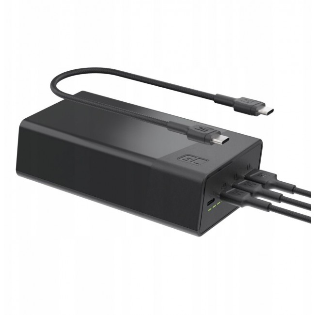 Greencell PowerPlay 30 Powerbank 30,000mAh 22.5W (3x USB-C, 1x USB-A) black