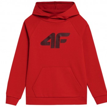 Boys' sweatshirt 4F red 4FJSS23TSWSM220 62S 128cm