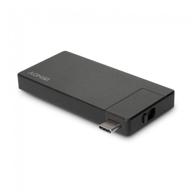 Lindy DST-Micro, USB-C Laptop Micro Docking Station with 4K Support and 100W Pass-Through Charging Lindy DST-Micro, USB-C Laptop Micro Docking Station with 4K Support and 100W Pass-Through Charging