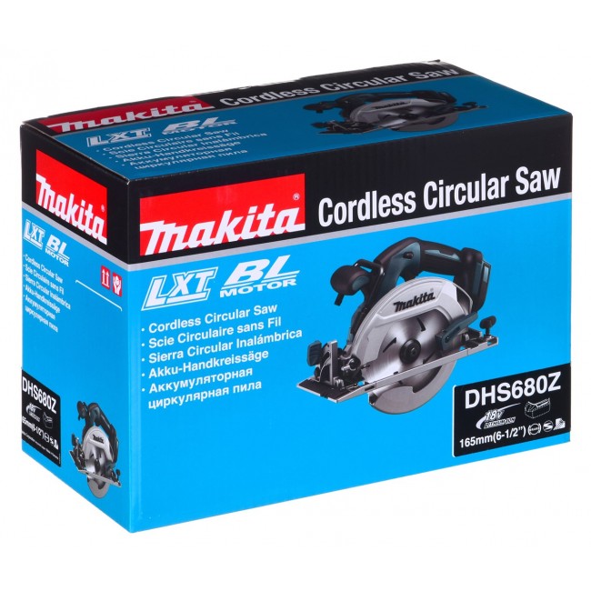 Makita DHS680Z portable circular saw turquoise 5000 RPM 18 V Makita DHS680Z portable circular saw turquoise 5000 RPM 18 V