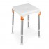 Square shower stool White - KING-STA-20